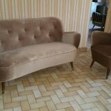 Organic design sofa sofa ARC Rein 50s-60s beige Bronze