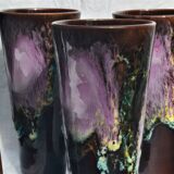 Carafe et six verres Vallauris