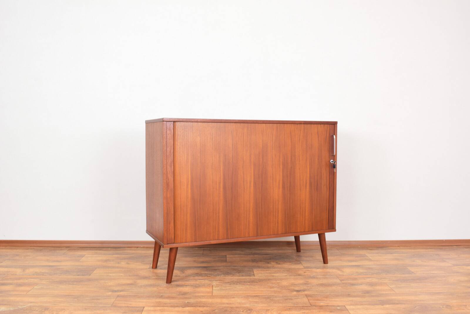 Mid-Century Danish Teak Tambour Doors Sideboard, 1960s.