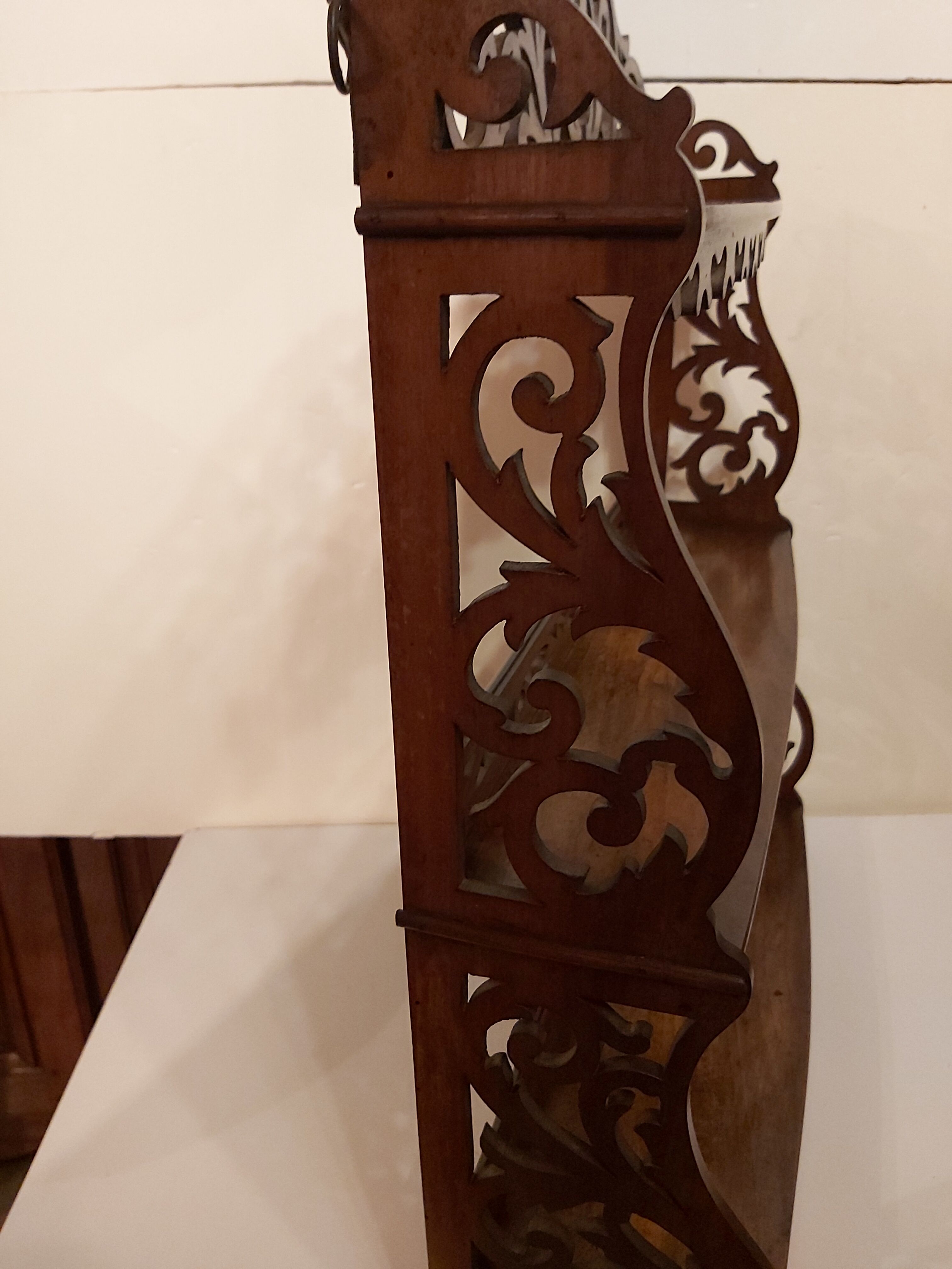 Openwork wall shelf walnut nineteenth