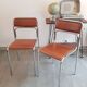 Paire de chaises chrome et skaï seventies