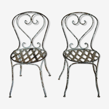 2 chaises jardin 1920