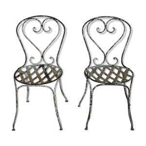 2 chaises jardin 1920