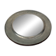 Vintage Round Wall Mirror with Pure Tin Frame D: 24.5 cm