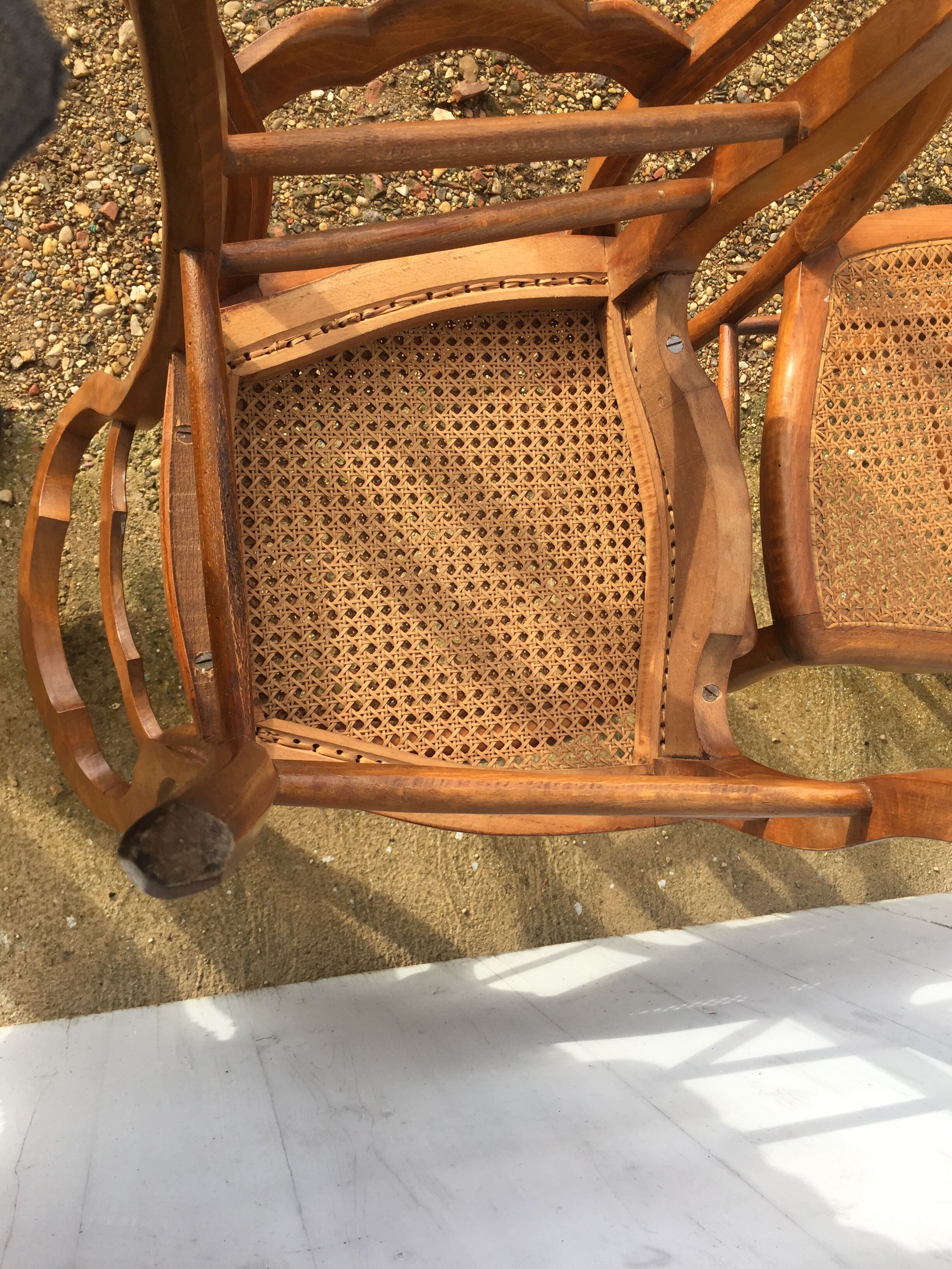 Set 4 chairs louis Philippe in caning