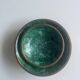 Bowls in natural malachite with brass edges - 1970s