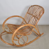 Rocking-chair bamboo and rattan