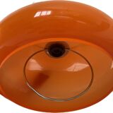 Orange adjustable pendant lamp - Erco brand - 1970s