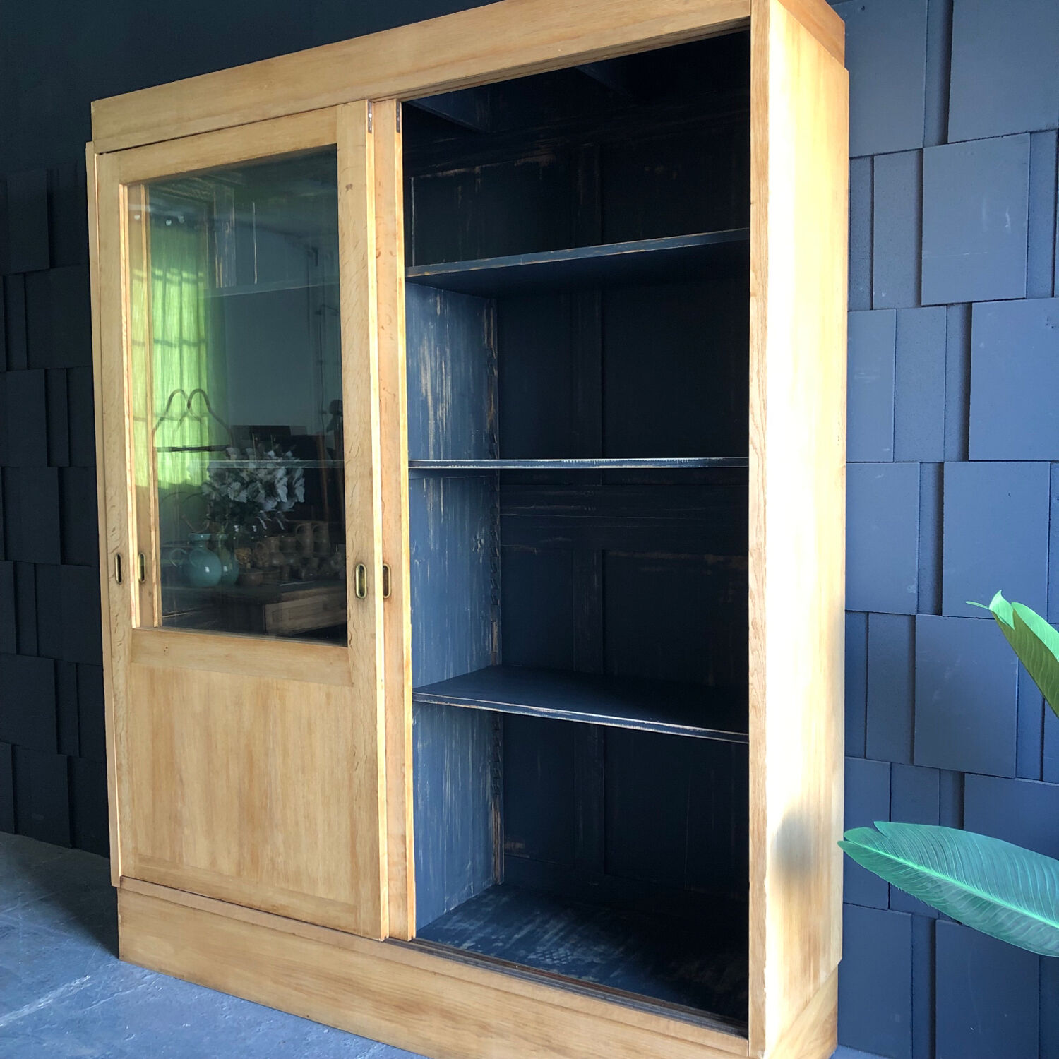 XL vintage oak bookcase