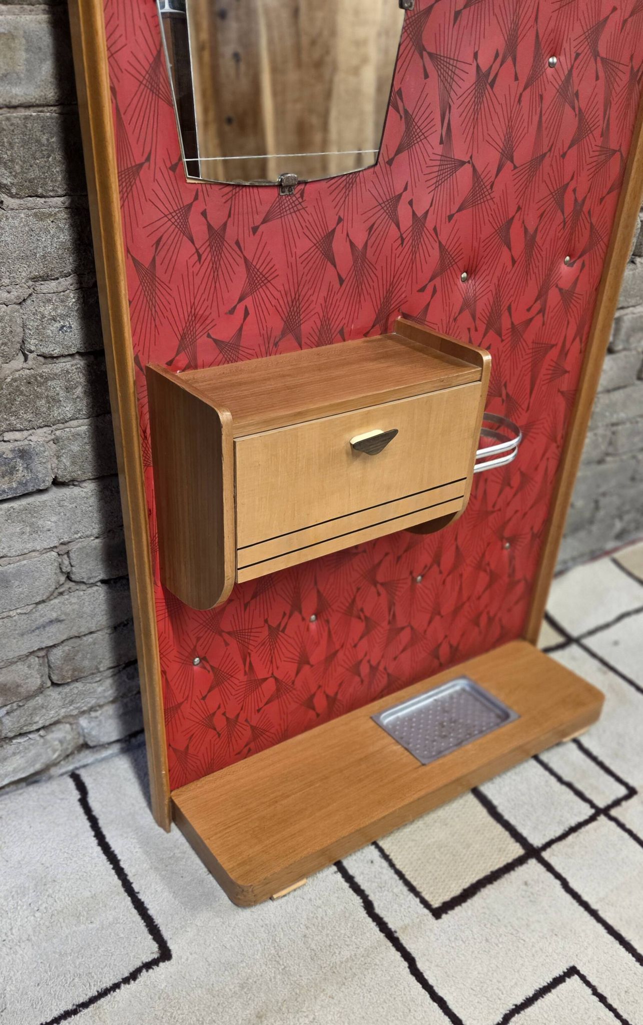 Vintage wall coat rack from the 50s/60s – Rockabilly design cloakroom
