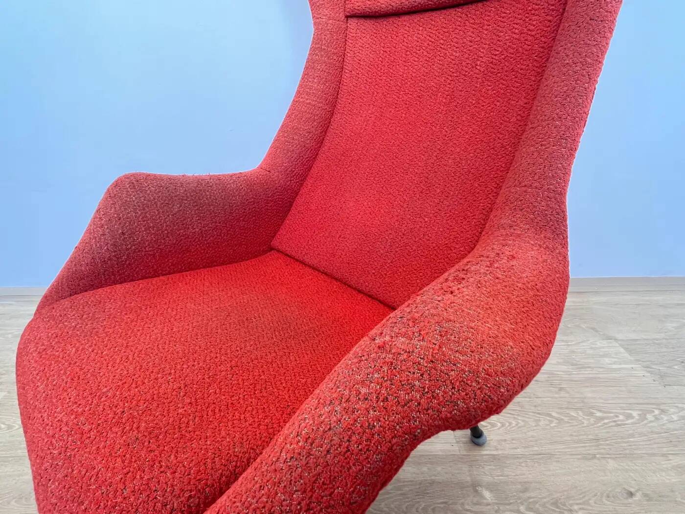 Original design fiberglass wing chair by Miroslav Navratil, 1970s