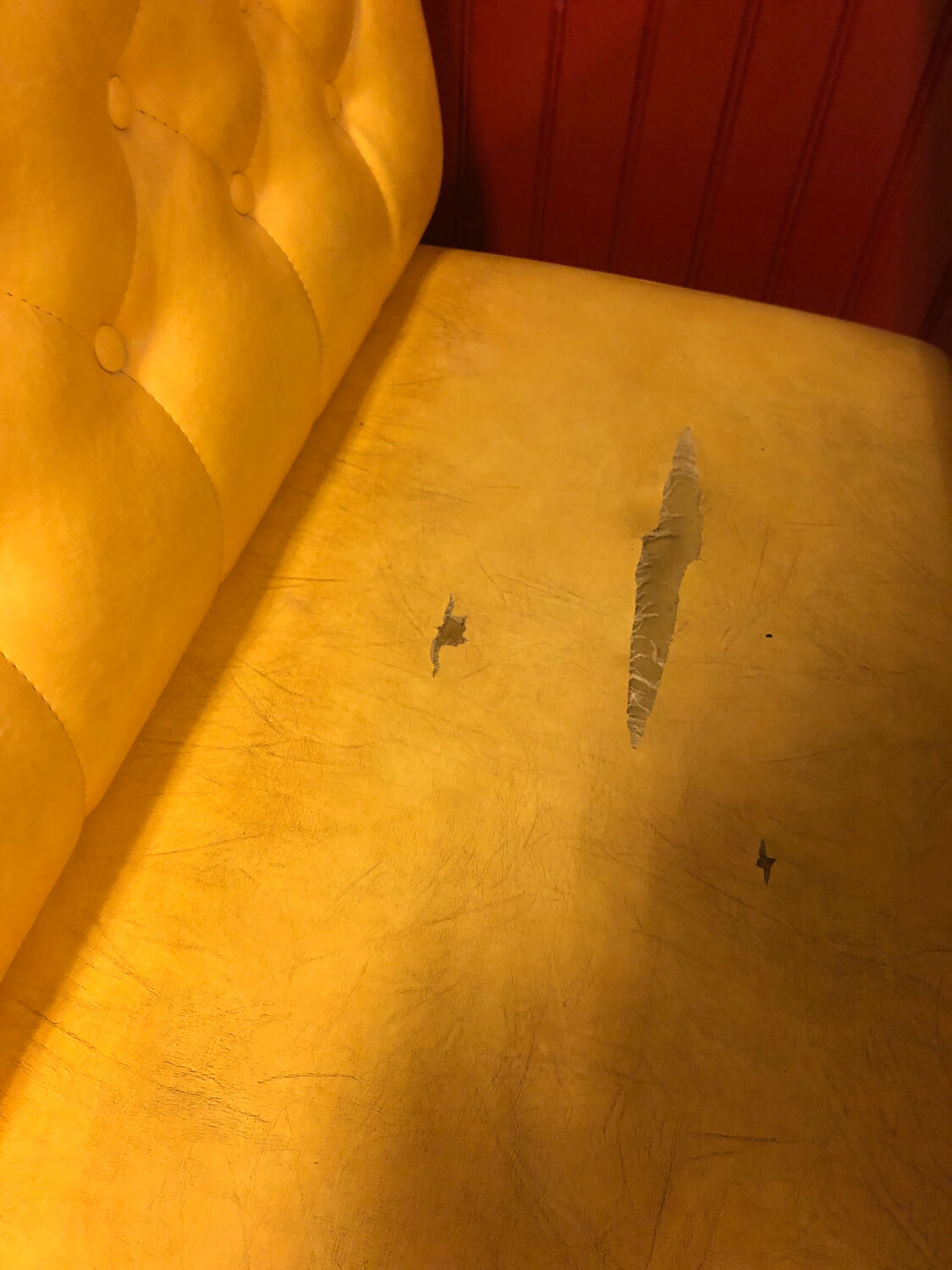 Yellow bistro bench, 1960