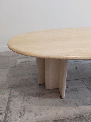 Travertine Eclipse coffee table, 1970s