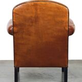 Vintage sheep leather armchair/design armchair with a beautiful look