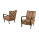 Set of 2 Swedish sculptural armchairs from the 1950s