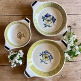 Set of 3 vintage serving dishes from the Flamingo series by Stavangerflint