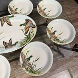 porcelain dinner service with embossed ducks