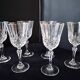 6 RCR crystal wine glasses