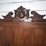 Carved beech headboard