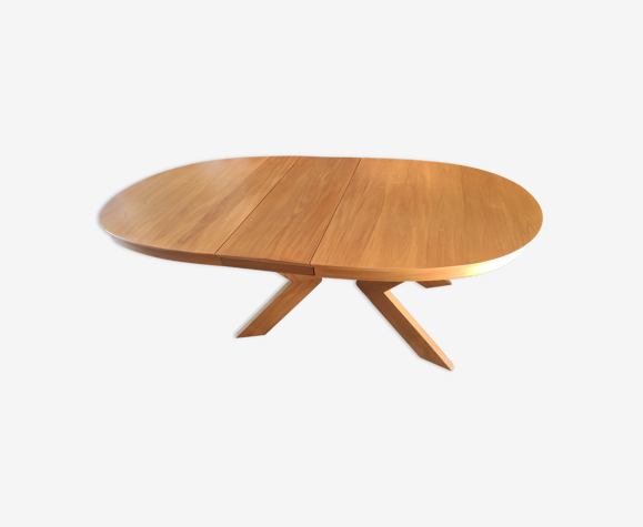 Table ovale en aulne massif (salle à manger) | Selency