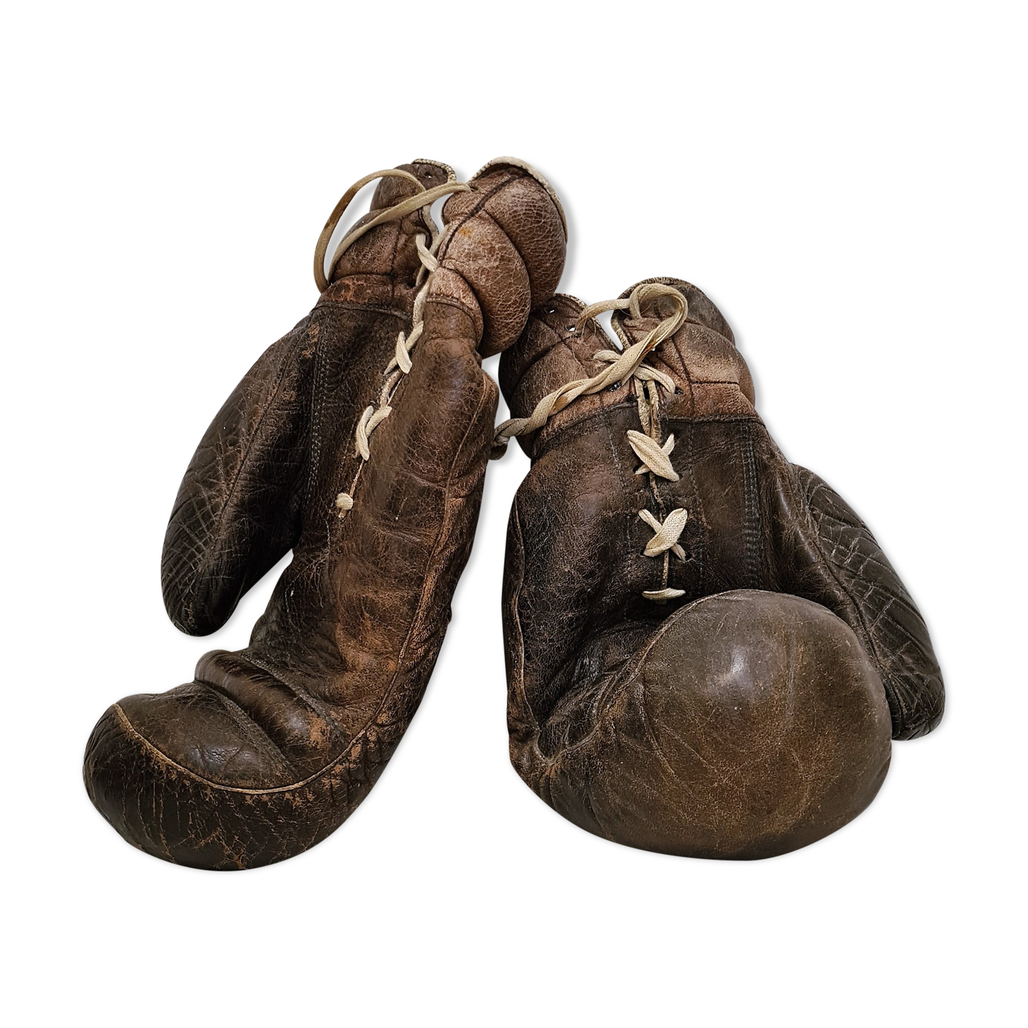 Vintage leather boxing gloves