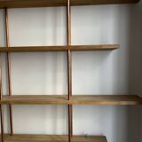 Oak and copper bookcase