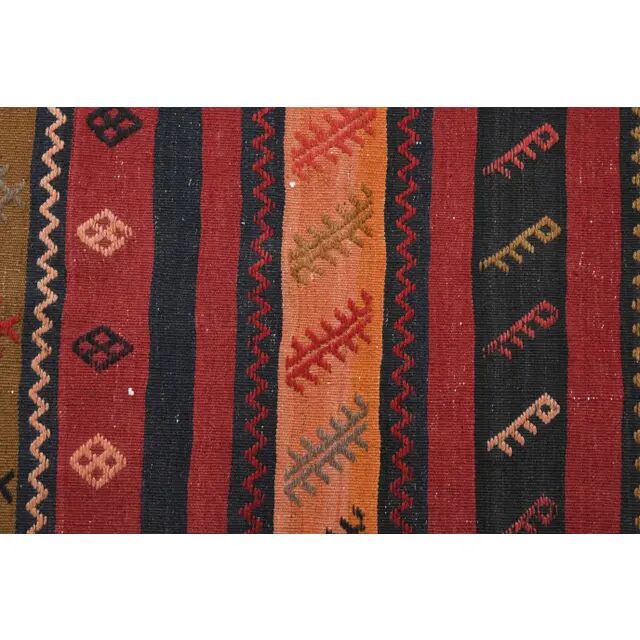Vintage Turkish Hand-Knotted Wool Cotton Red Runner Rug 81x380