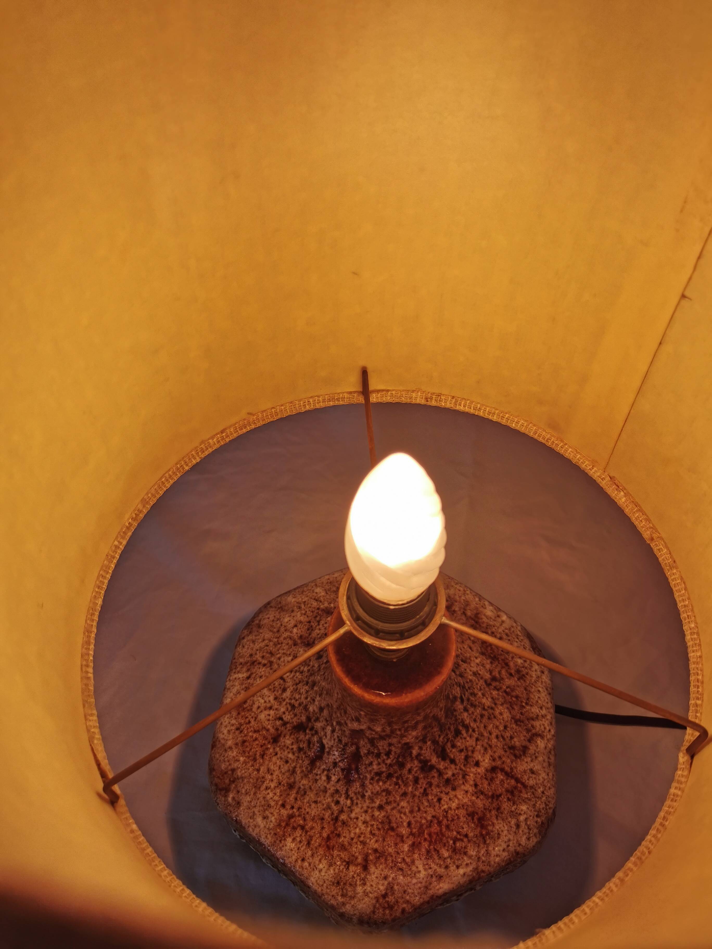 Openwork ceramic lamp, Stein Keramik, Germany, space age, 1960.