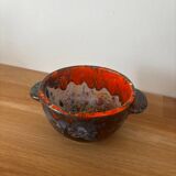 Vintage set of 3 glazed stoneware bowls Morvan pottery and other signature to iden