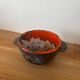 Vintage set of 3 glazed stoneware bowls Morvan pottery and other signature to iden