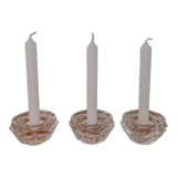 3 candle holders cristal d'arques "royal" model