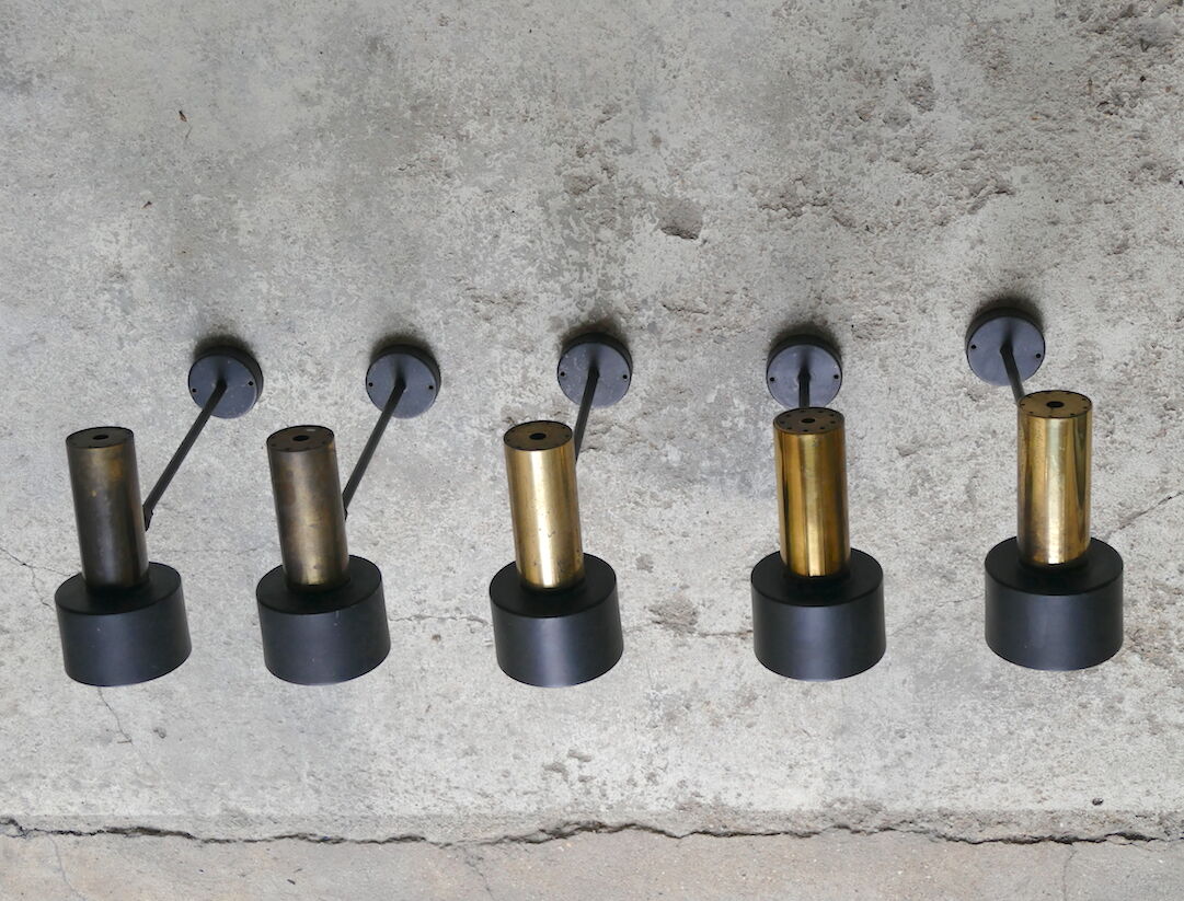 Lot of 5 René Jean Caillette sconces, Parscot edition 1950