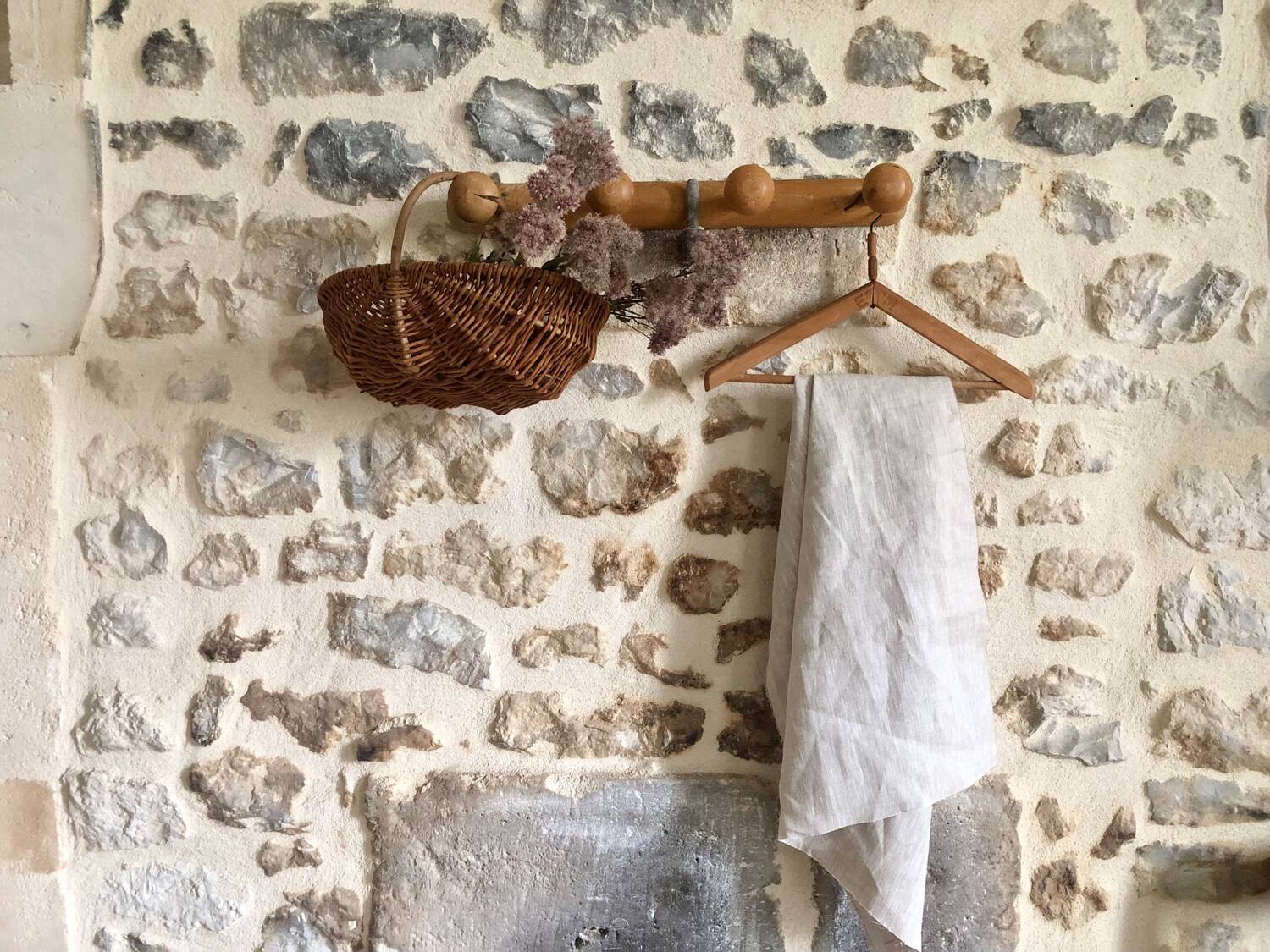 Antique wooden coat hook