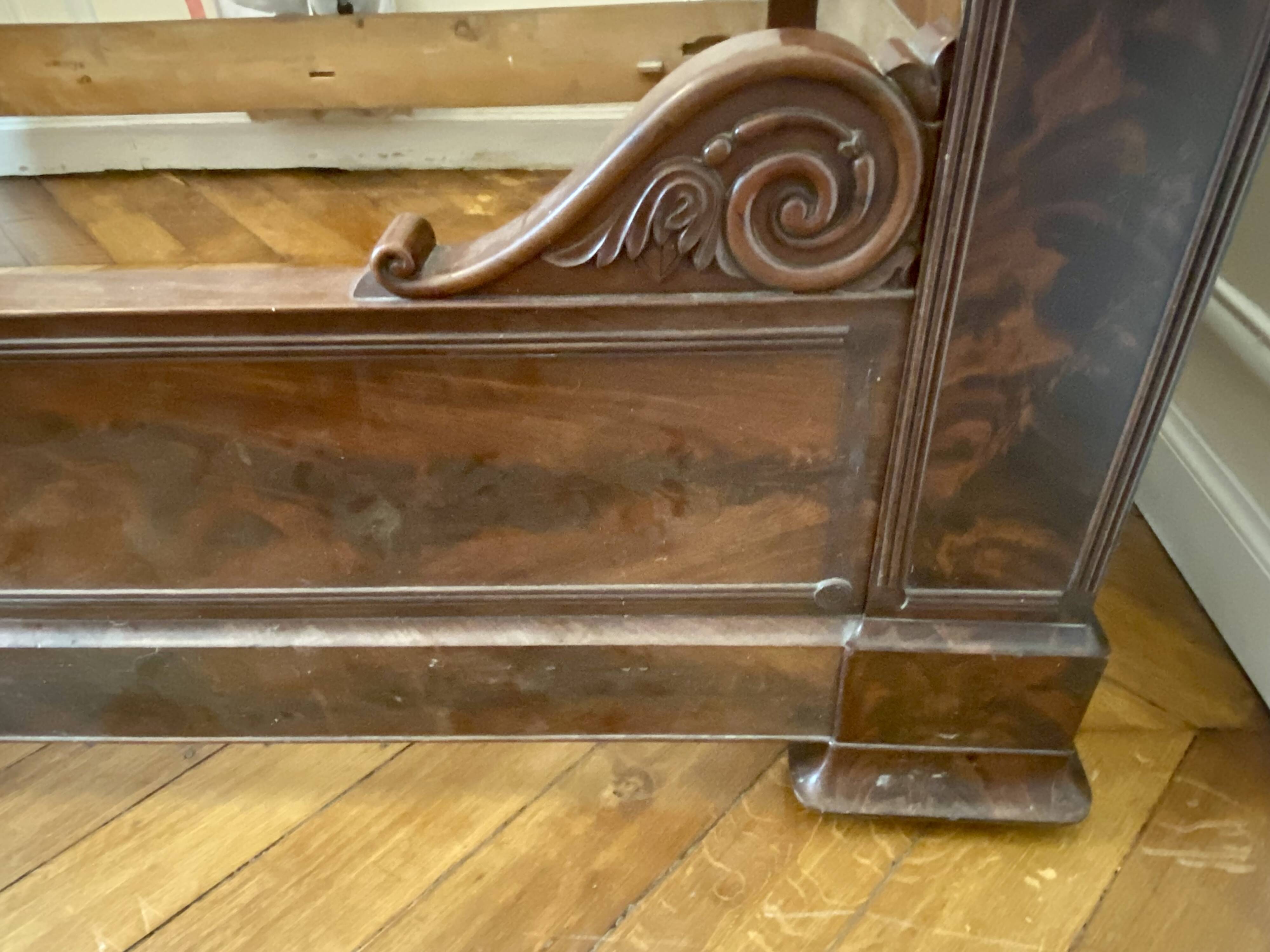 Old wooden bed 120 cm