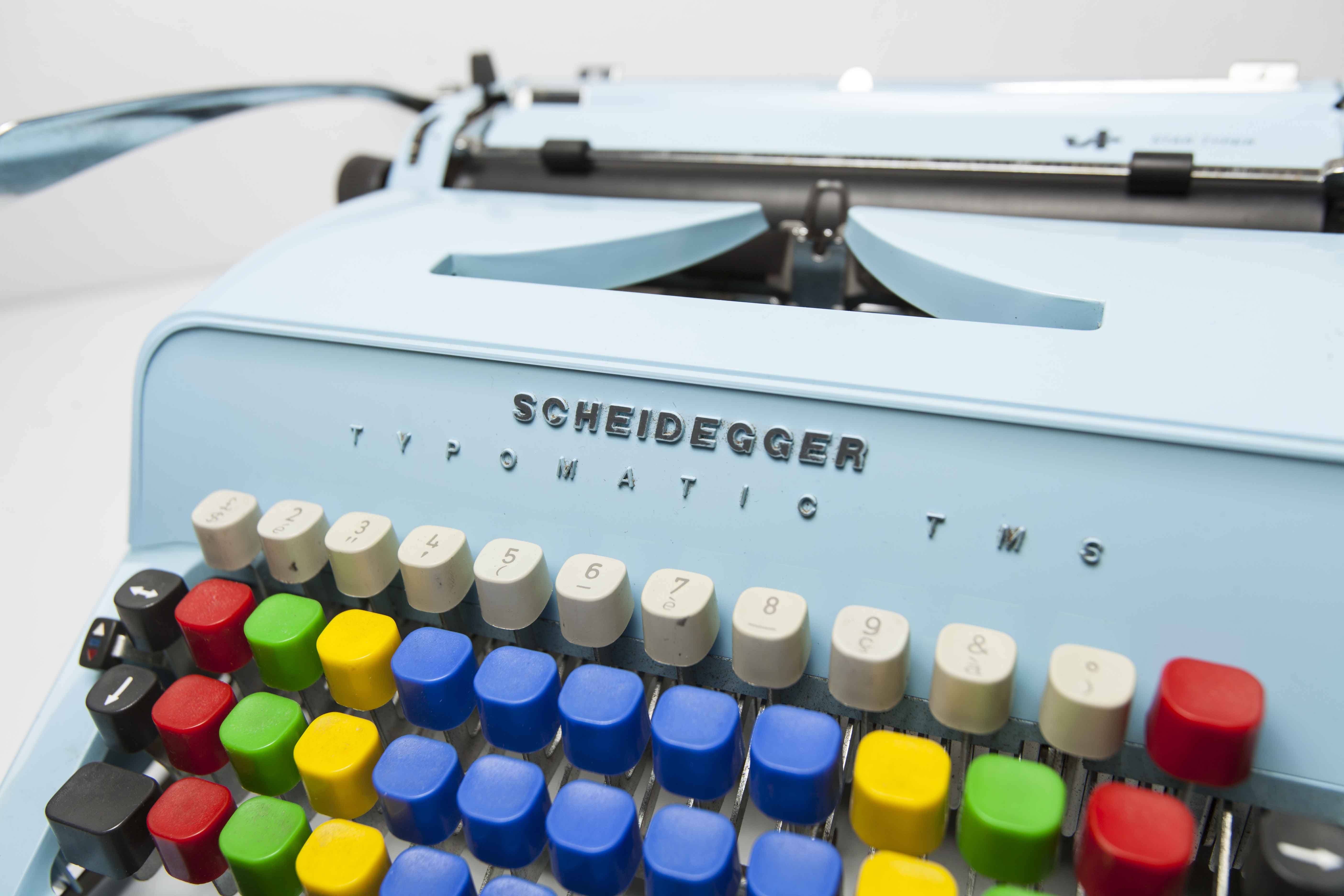 Revised Scheidegger typomatic tms typewriter and new ribbon