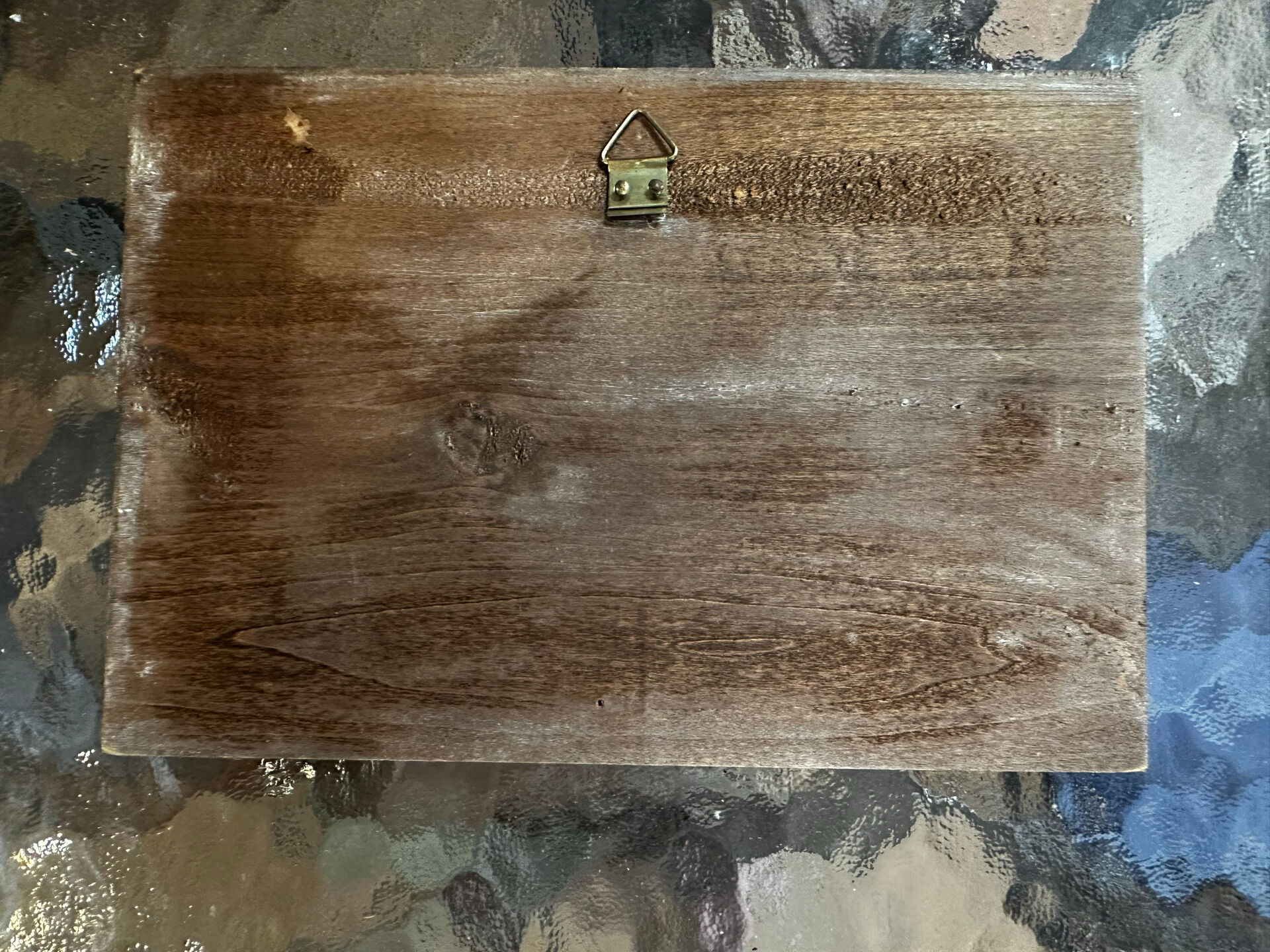 Vintage Carved and Painted Wooden Alpine Plaque 15 / 22 cm