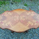 Coffee table with marquetry top