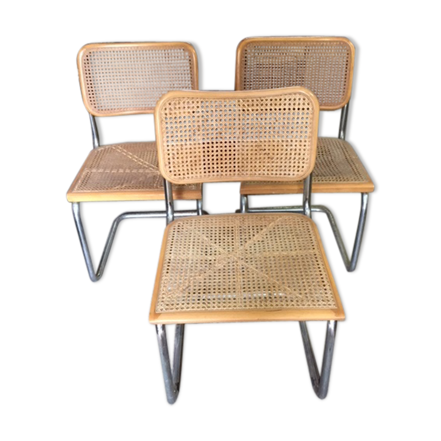 Set of Cesca B32 chairs by Marcel Breuer