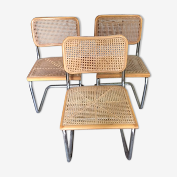 Set of Cesca B32 chairs by Marcel Breuer