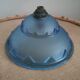 Pair hanging lamp Abat-jour blue glass