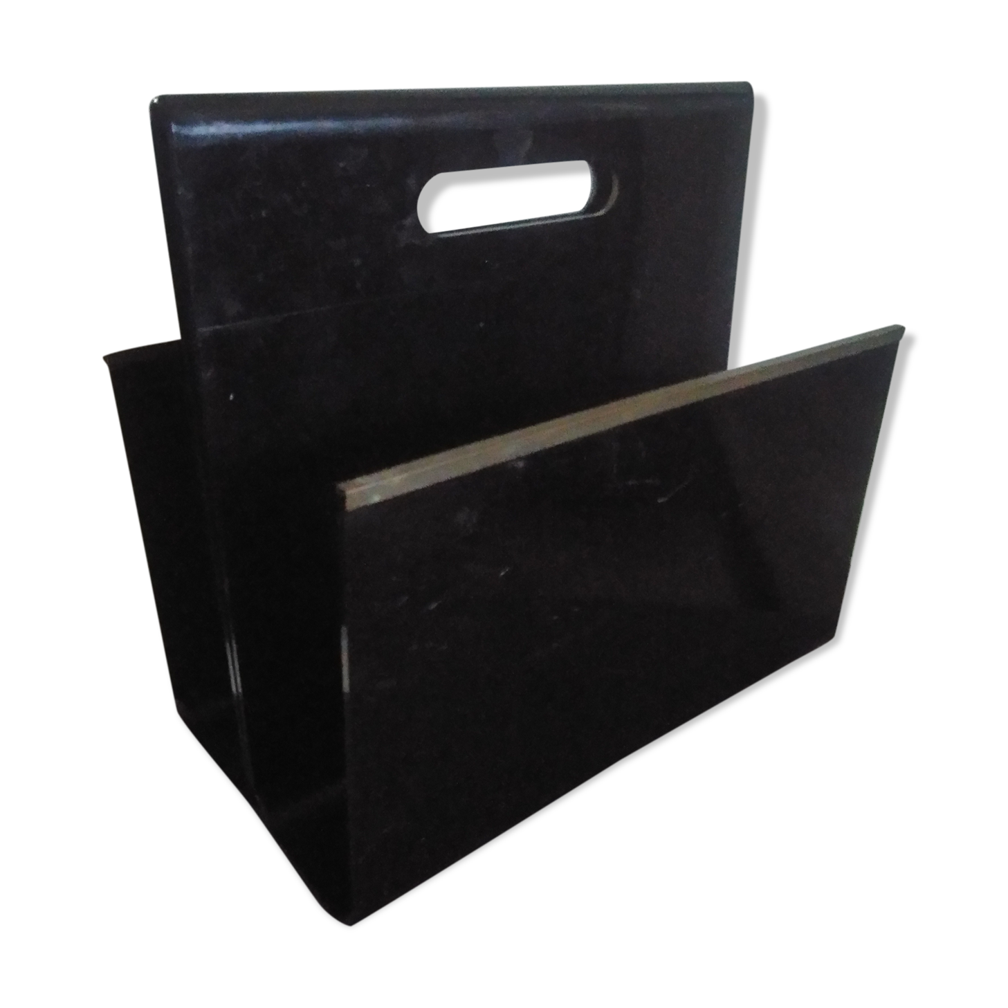 Vintage magazine holder in plexiglas