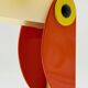 Playful 1970s Italian Toucan Light in Red and Yellow by Enea Ferrari