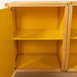 Flötotto modular system, 1970s, yellow, beech, four-piece