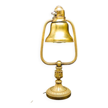 Empire style glass and metal desk lamp, France, early 20th century