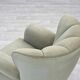 1970s, Danish relax armchair, light green furniture velour