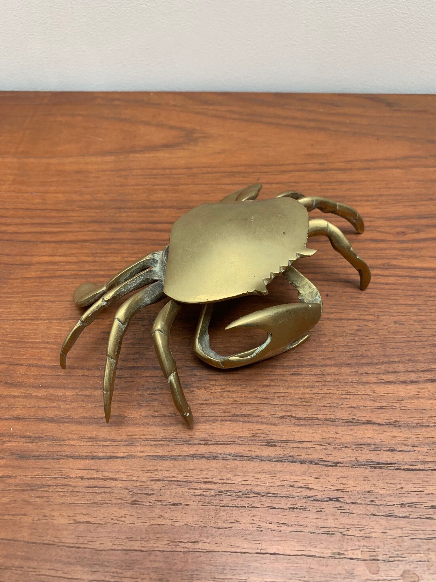 Brass crab ashtray, 50s