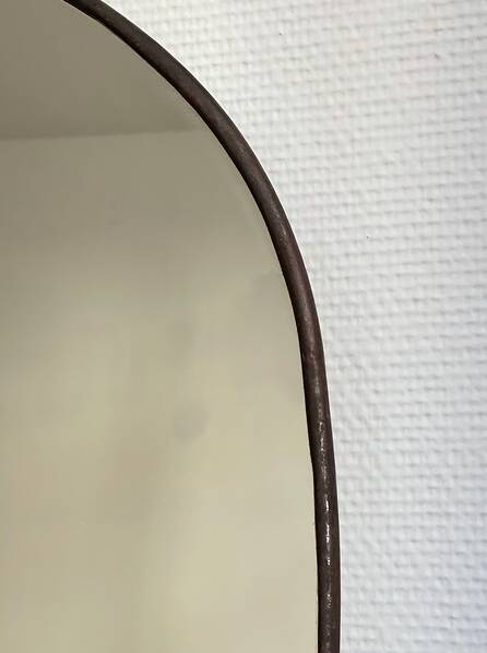 Large organic dune mirror - black