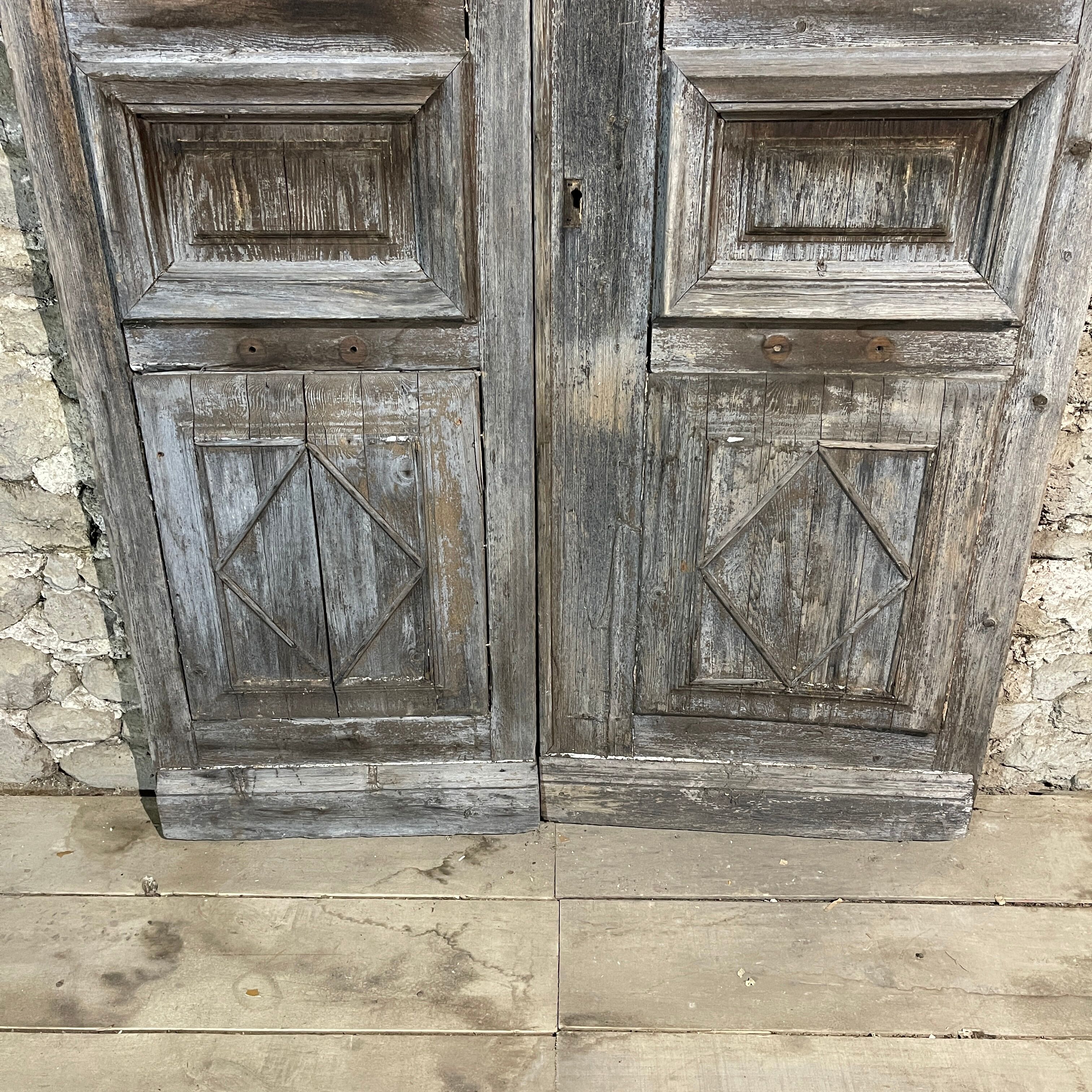 Double old oak door
