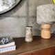 Glazed cylindrical stoneware vase