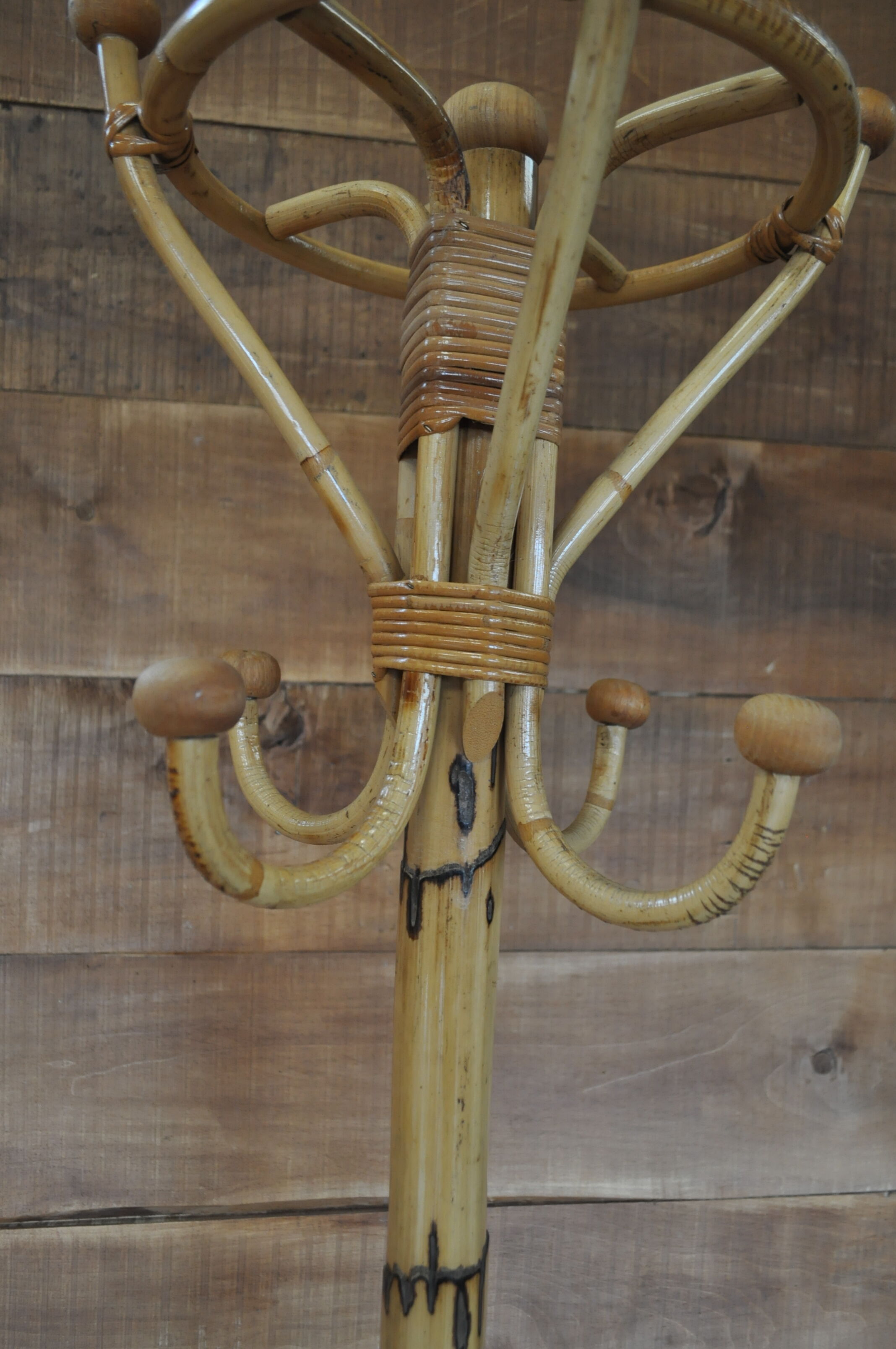 Coat rack rattan parrot